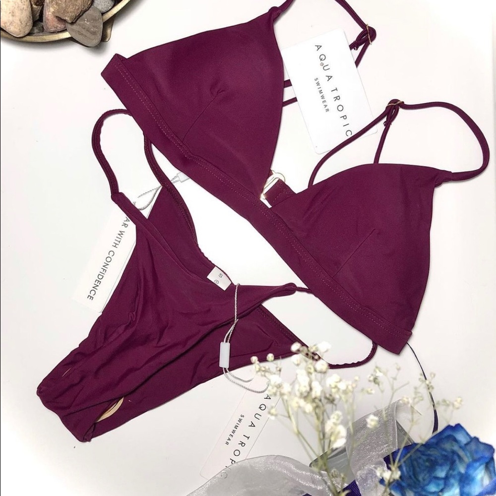 Aquatropic Burgundy Bikini Set BRAND NEW